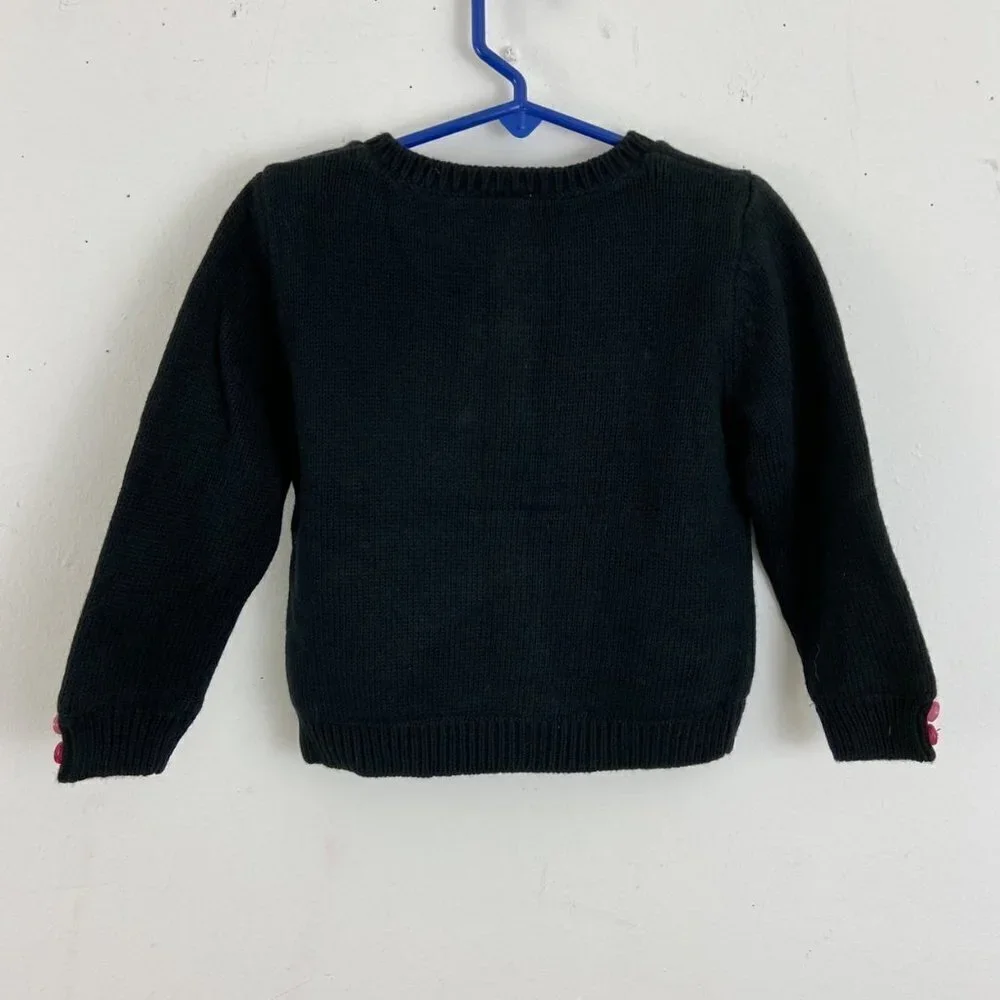 Gymboree Black Lined‎ Cardigan Sweater 2T Double Layer NWT